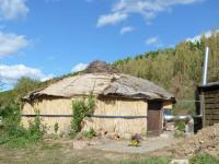 Erd-Jurte:: Schamanin Eva-Maria Schöne bemüht sich um Seelenfrieden mit Natur-Kraft.